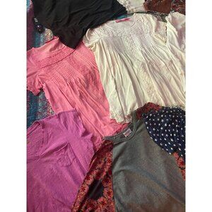 12-Piece Women’s Top Lot – Size Medium – Mixed Styles Boho, Lace, Casual, Lightw